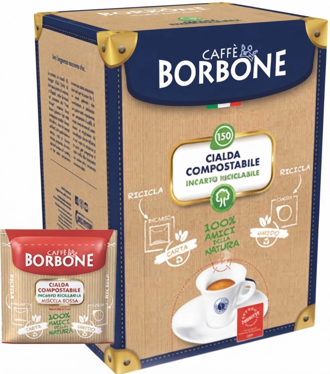 Box 150 Caffe Borbone Miscela Red